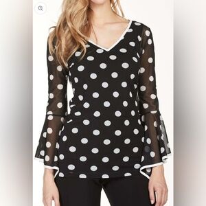 FRANK LYMAN DESIGNS polka dot blouse!